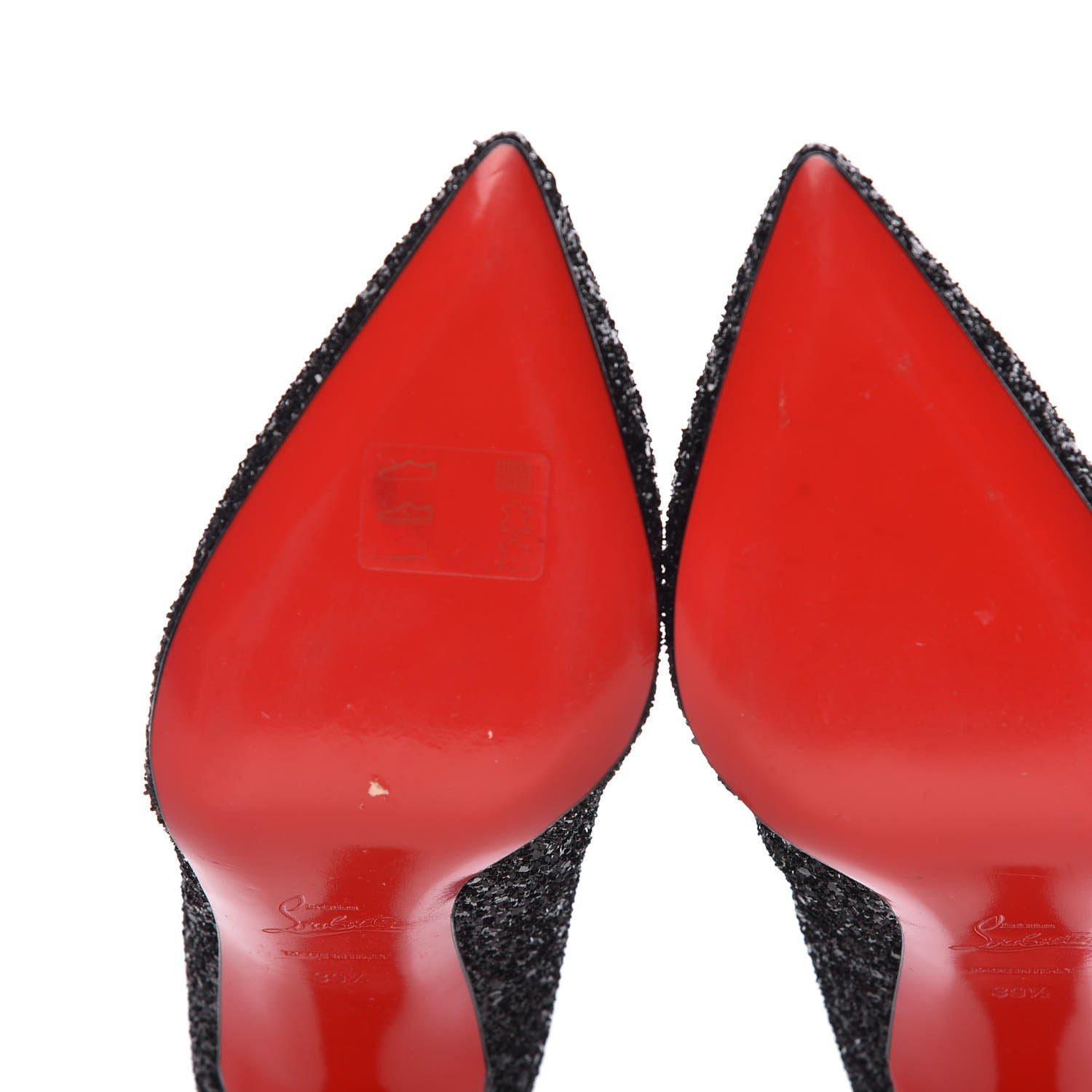Christian Louboutin Glitter Resille Pigalle Follies 100 Pumps 39.5 Black 8 of 10