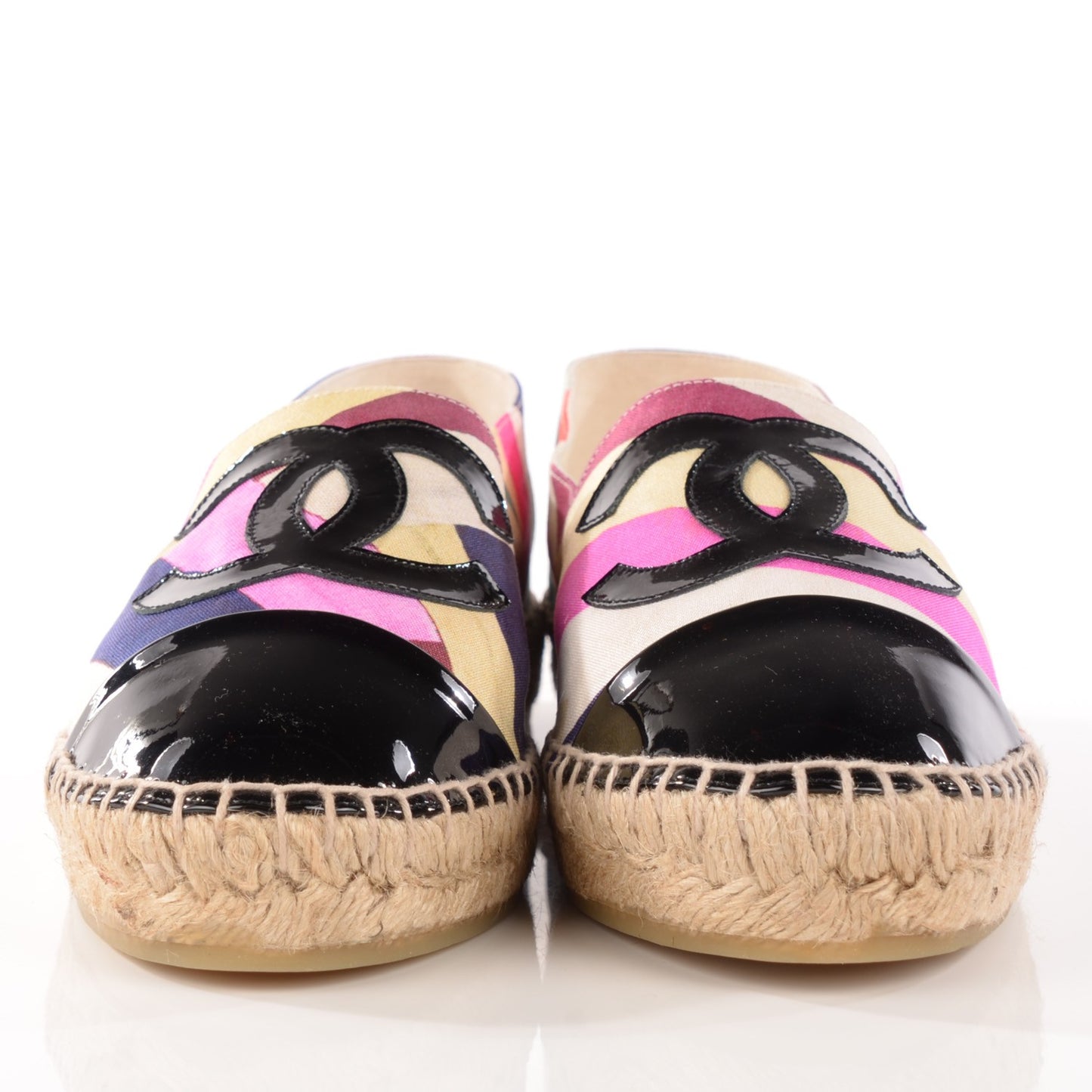 Toile Striped CC Espadrilles 38 Multicolor Black