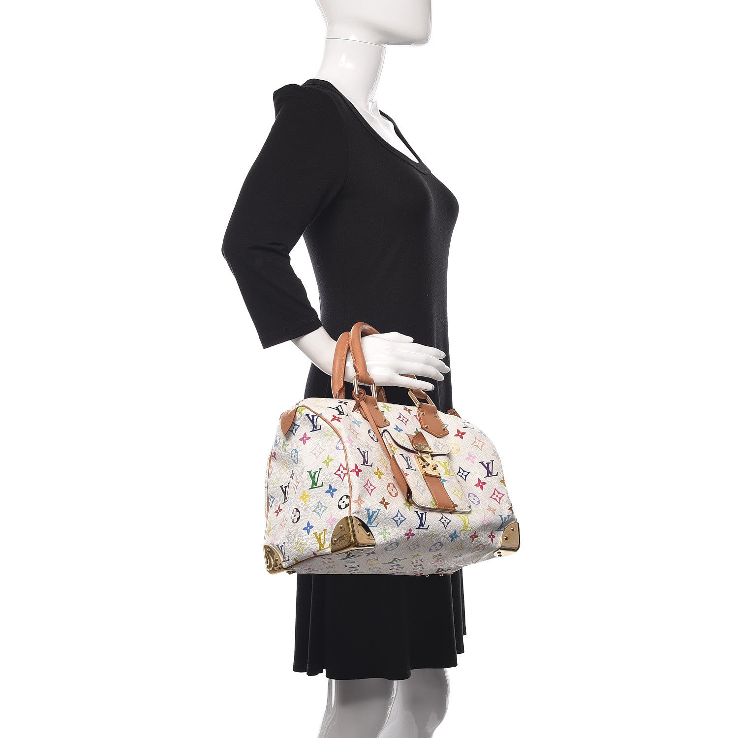 Louis Vuitton Monogram Multicolor Speedy 30 White 2 of 9