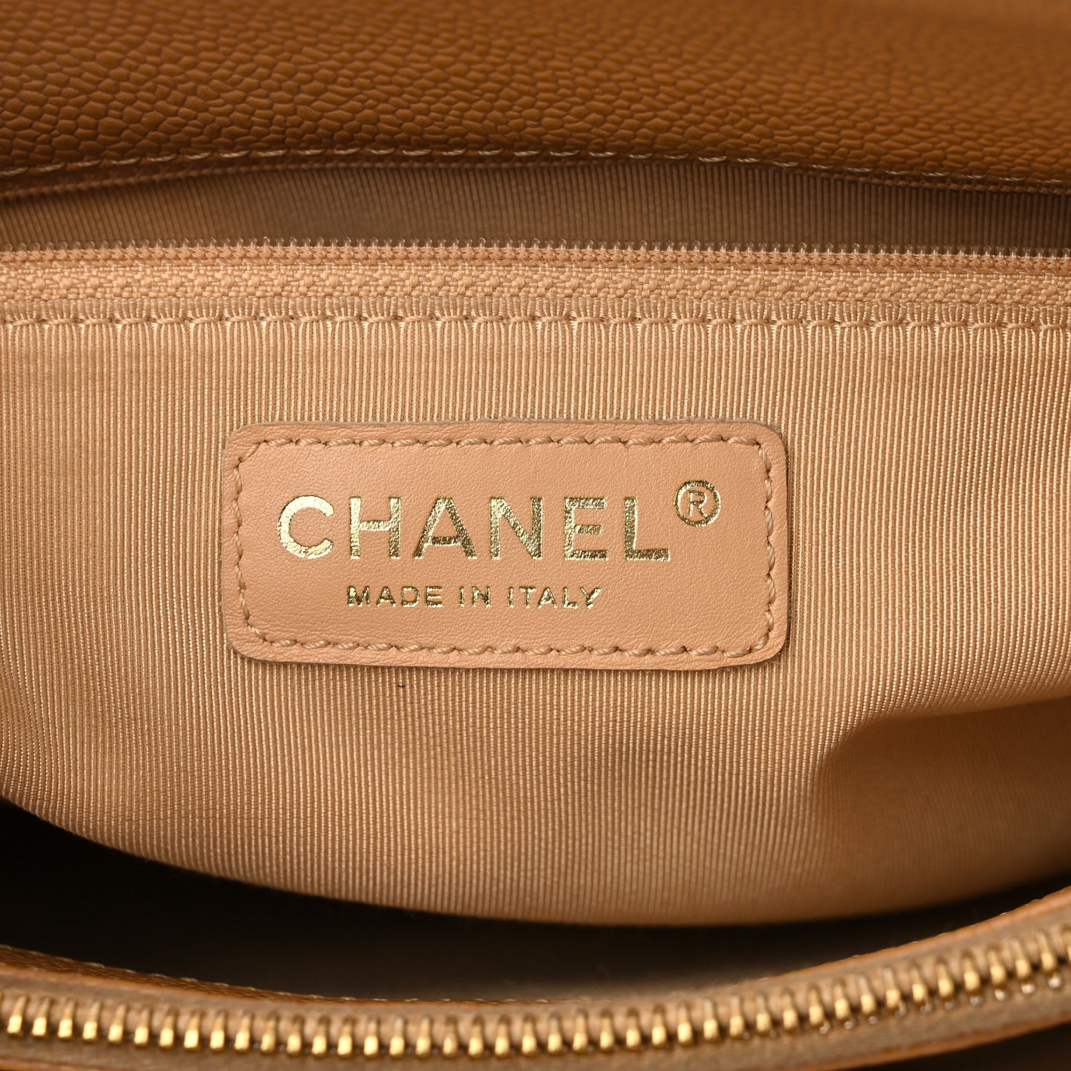 Chanel Caviar Quilted Grand Shopping Tote GST Dark Beige 7 of 14
