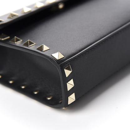Valentino Garavani Vitello Rockstud Flap Crossbody Bag Black 6 of 9