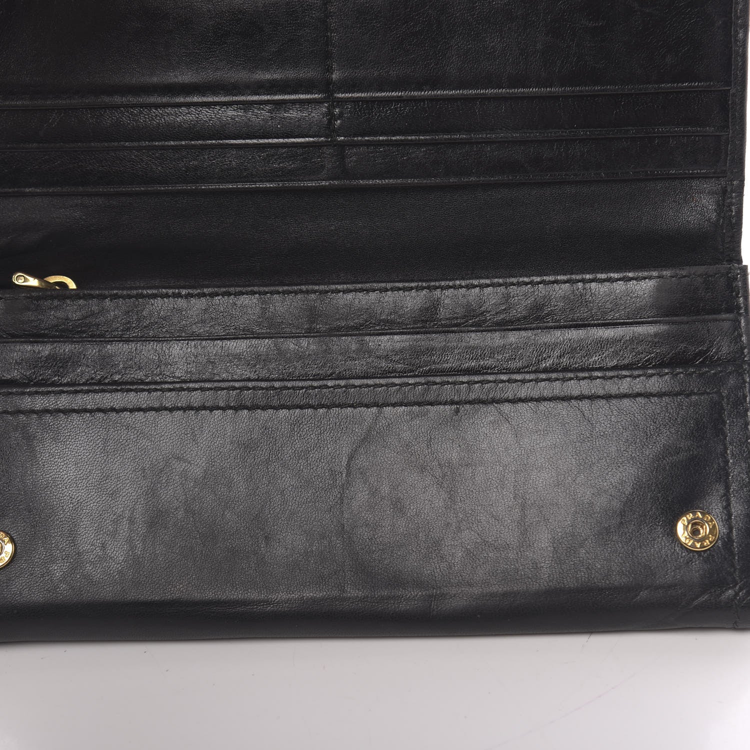 Prada Vitello Phenix Continental Flap Wallet Black 16 of 16