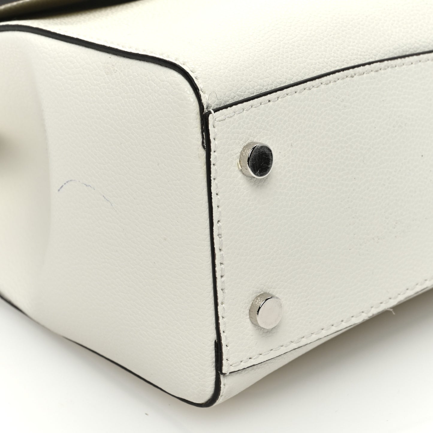 Calfskin Crystal Cheri Top Handle Bag Milk