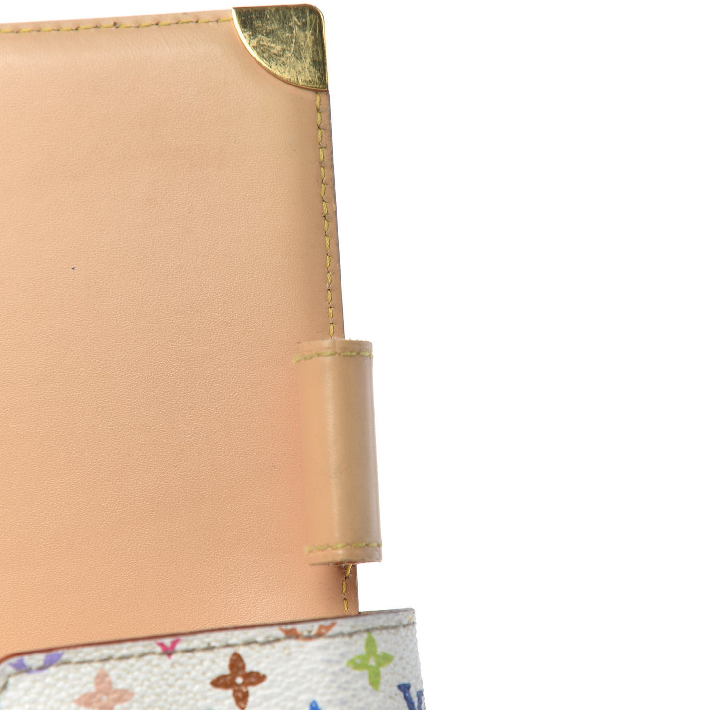 Monogram Multicolor Large Ring Agenda Cover White