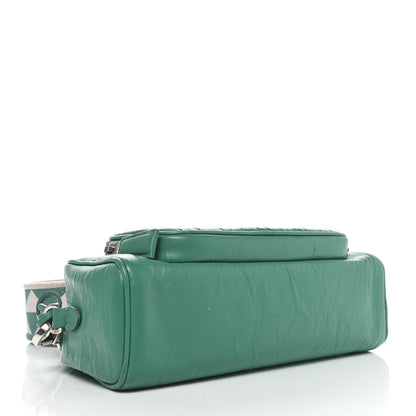 Prada Nappa Antique Multi-Pocket Shoulder Bag Green 4 of 10