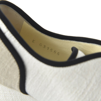 Chanel Raffia Lace Up Wedge Espadrilles 37 Beige 8 of 9