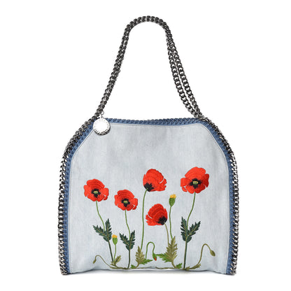 Stella McCartney Denim Poppy Small Falabella Tote Blue 1 of 10