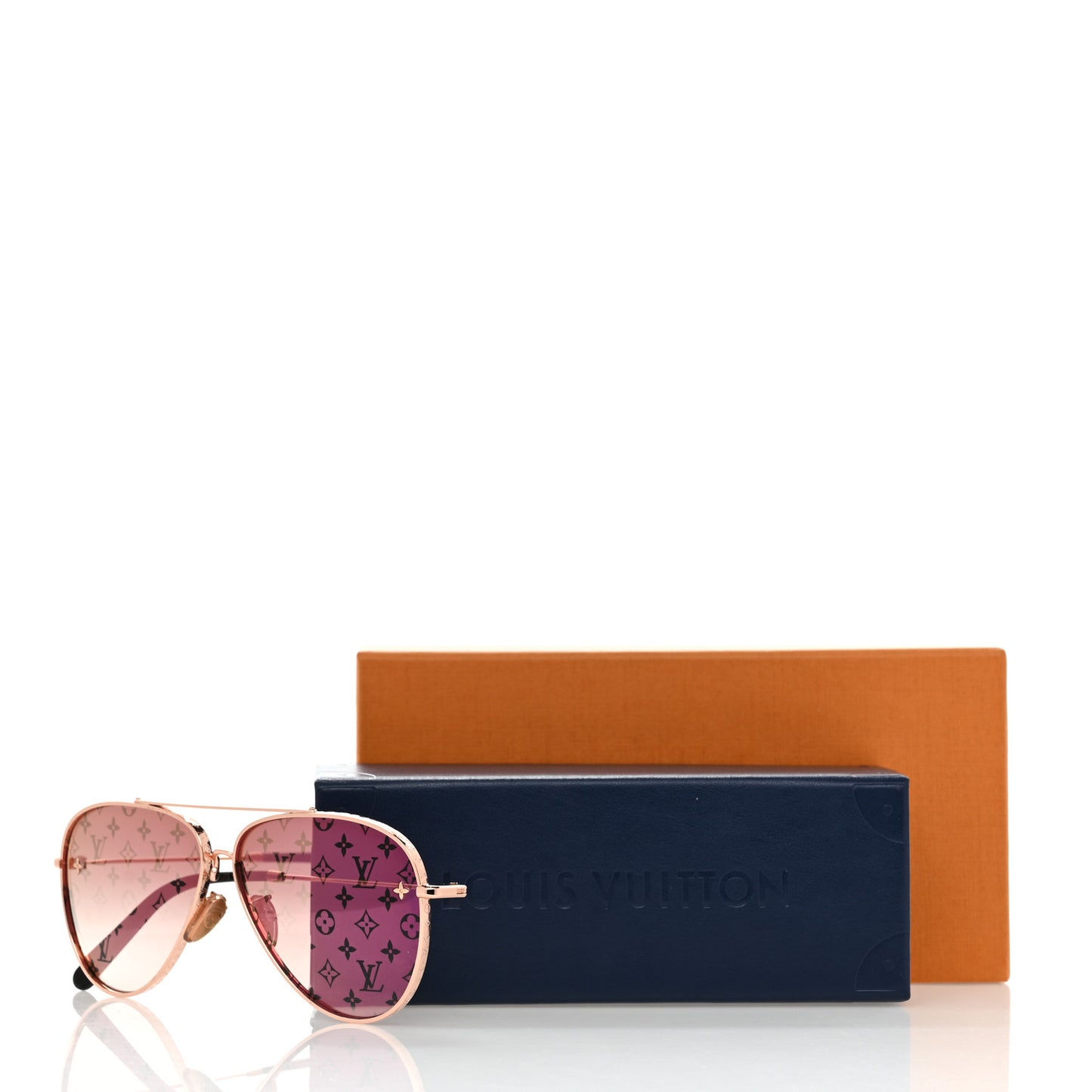 Metal Monogram The LV Pilot Sunglasses Z1781U Gradient Pink