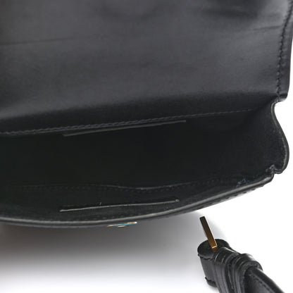 Saint Laurent Smooth Calfskin Mini Classic Monogram Kaia Belt Black 5 of 12