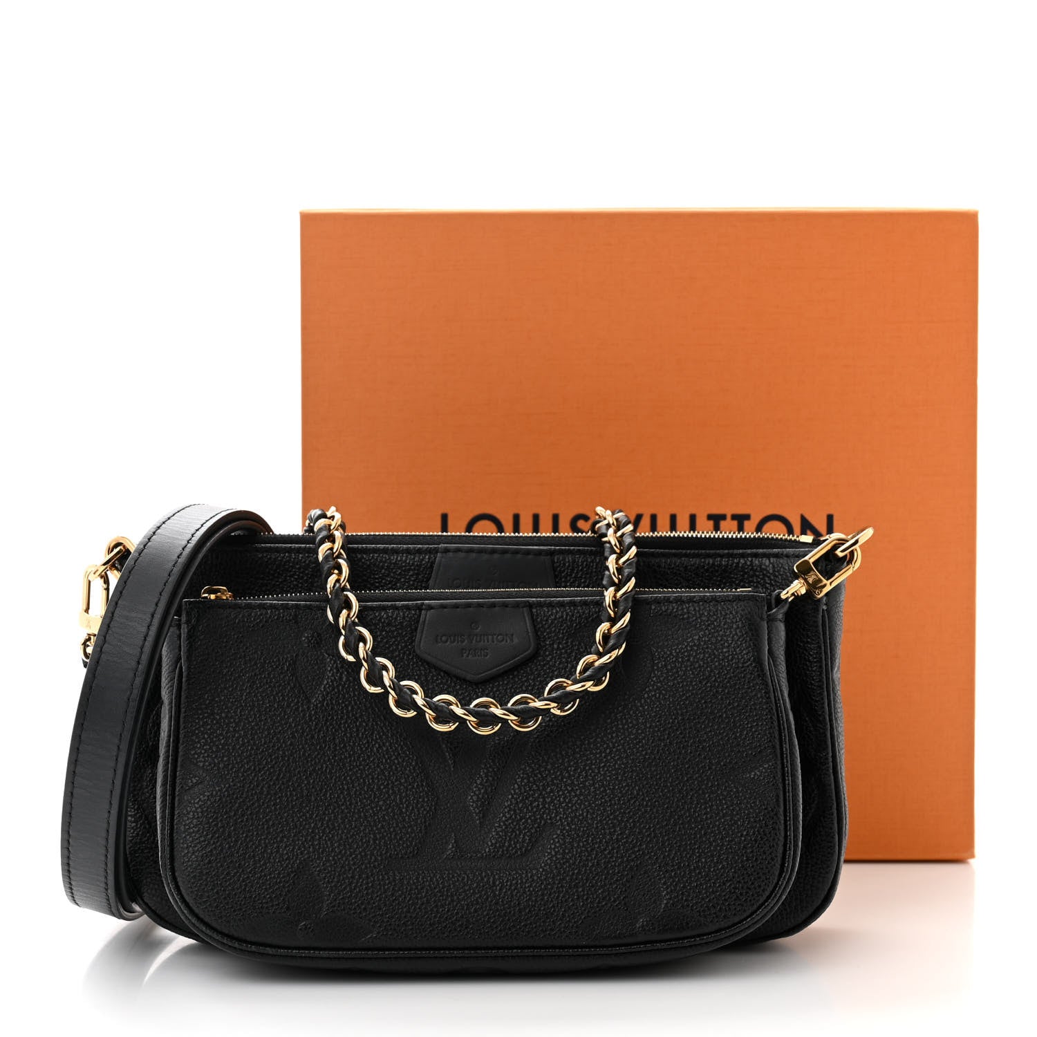 Louis Vuitton Empreinte Monogram Giant Multi Pochette Accessories Black 10 of 10