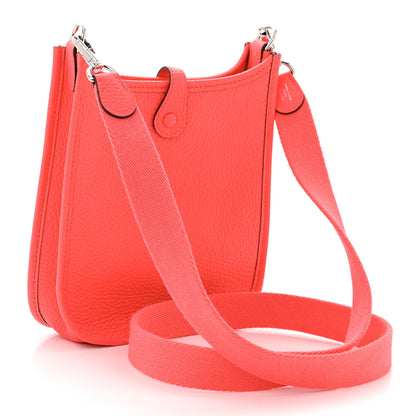 Hermes Taurillon Clemence Evelyne TPM Rose Texas 3 of 10