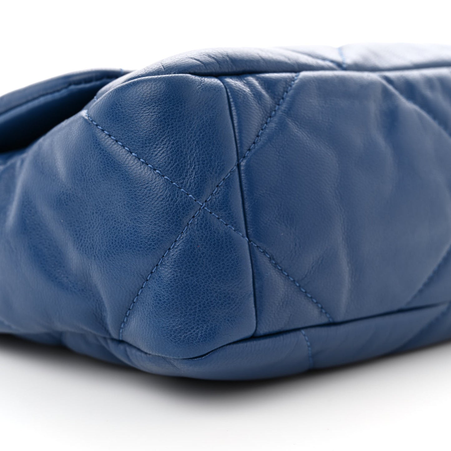 Goatskin Quilted Medium Chanel 19 Flap Dark Blue