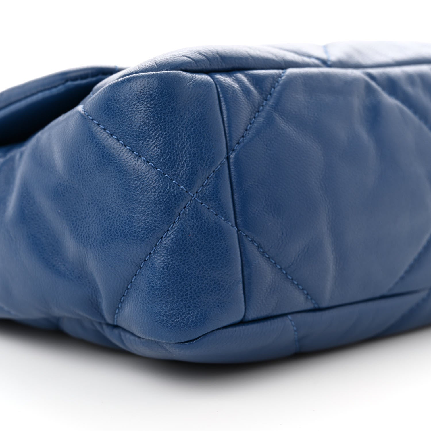 Chanel Goatskin Quilted Medium Chanel 19 Flap Dark Blue 9 of 14