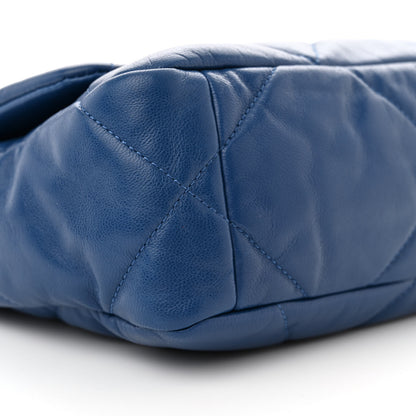 Chanel Goatskin Quilted Medium Chanel 19 Flap Dark Blue 9 of 14