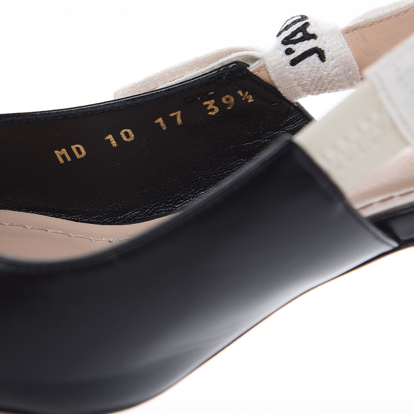 Lambskin Ribbon J'Adior Slingback 65mm Pumps 39.5 Black