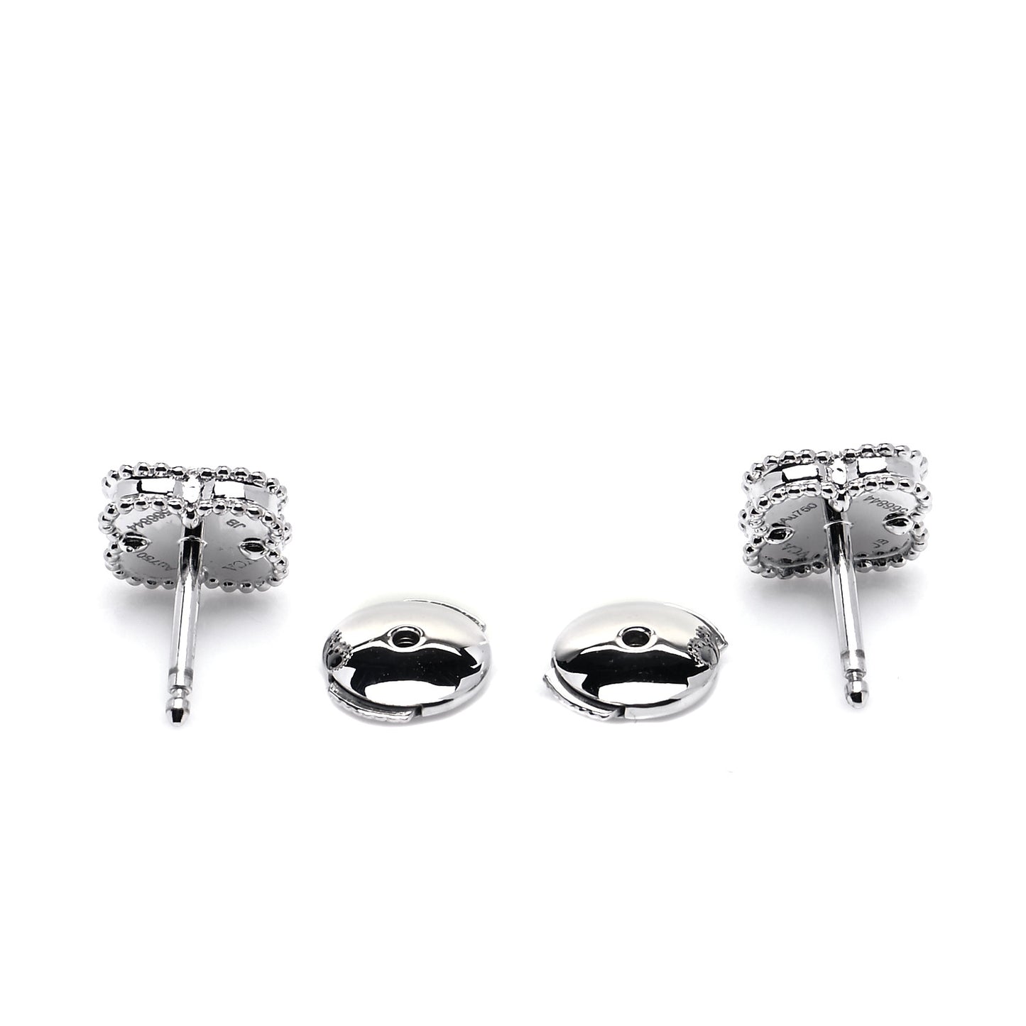 18K White Gold Mother of Pearl Sweet Alhambra Earrings