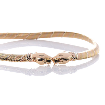 Cartier 18K Pink Yellow White Gold Panthere De Cartier Collar Necklace 3 of 6