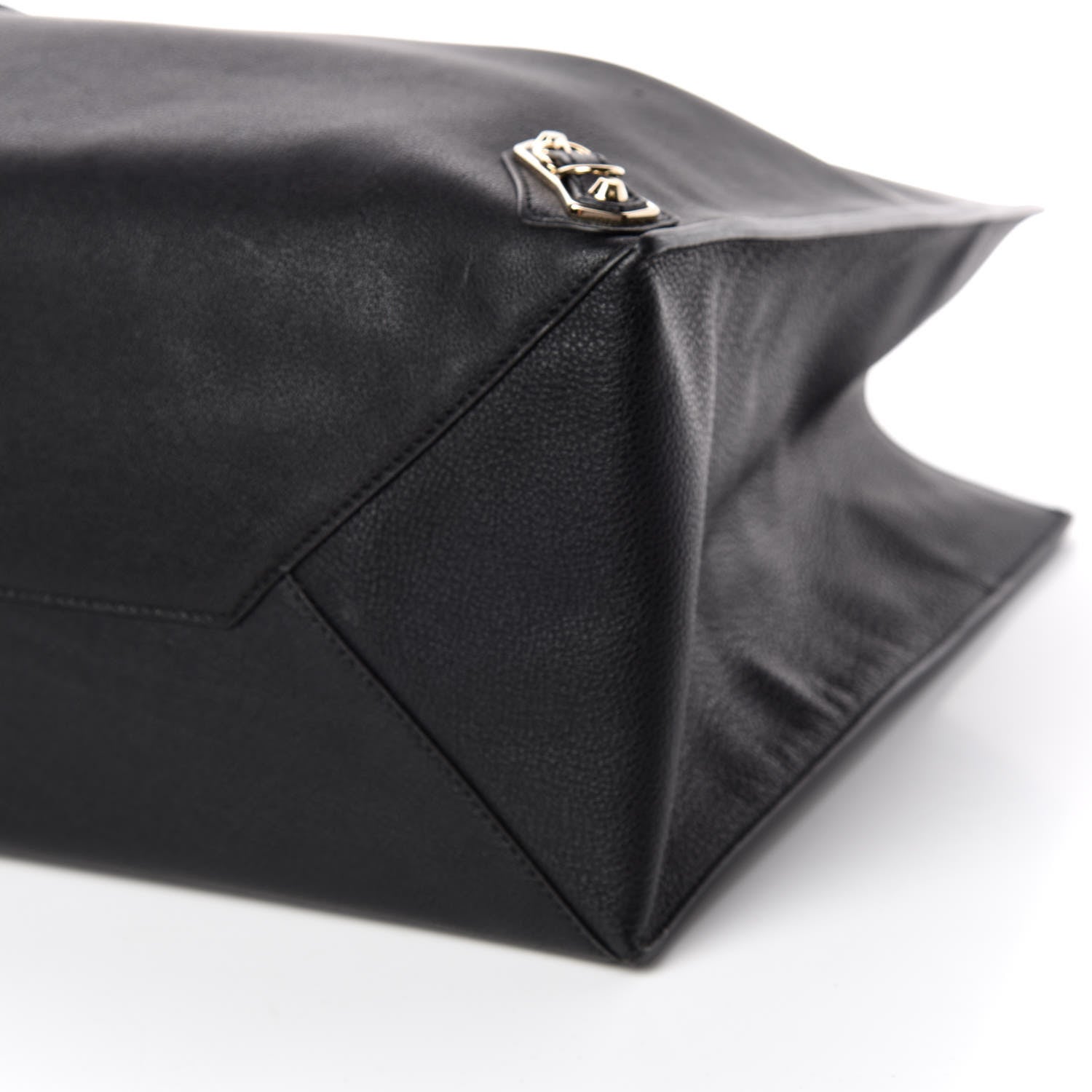 Balenciaga Grained Calfskin Gold Metallic Edge Hardware Papier A4 Tote Black 6 of 10