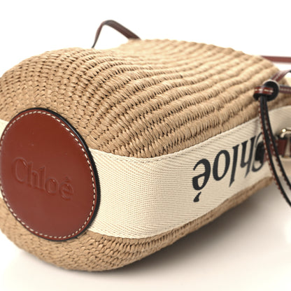 Chloe Raffia Calfskin Small Woody Basket Bag Brown 11 of 11