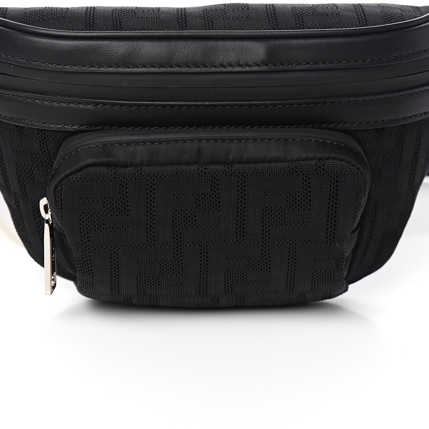 Fendi Neoprene Mesh Vitello Grace FF Pocket Belt Bag Black 9 of 9