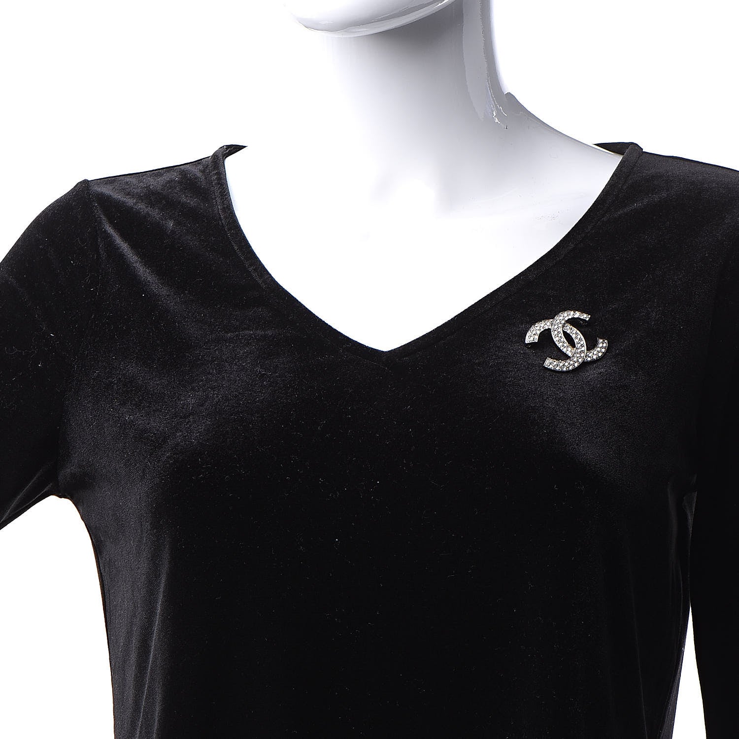 Chanel Crystal Palais Garnier CC Brooch Silver 2 of 5