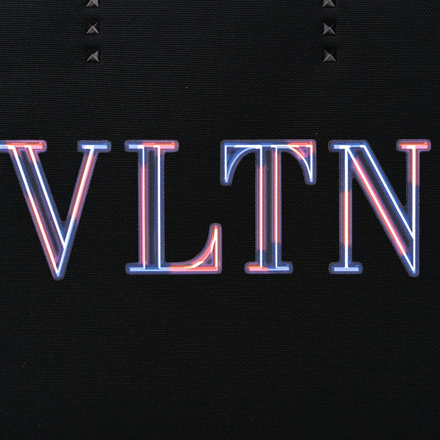Canvas VLTN Neon Print Tote Black Multicolor