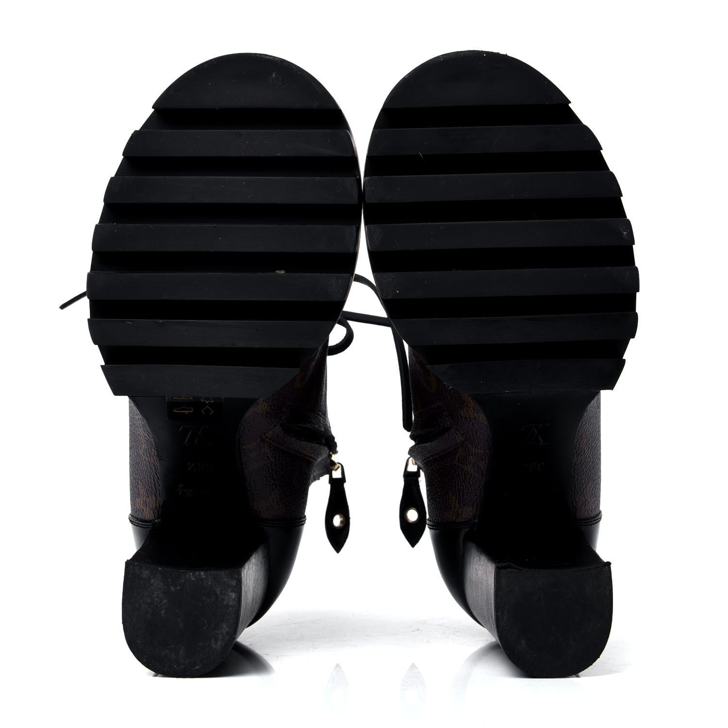 Louis Vuitton Patent Calfskin Monogram Star Trail Ankle Boots 38.5 Black 5 of 5