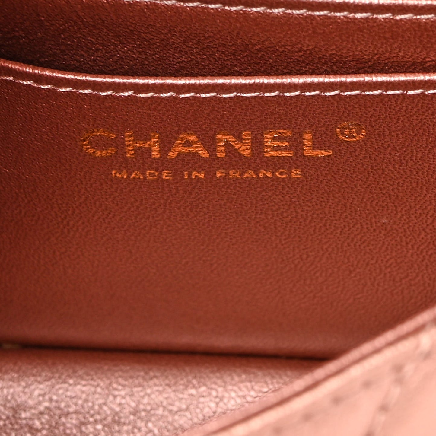 Metallic Grained Calfskin Quilted 2.55 Reissue Mini Flap Copper Pink
