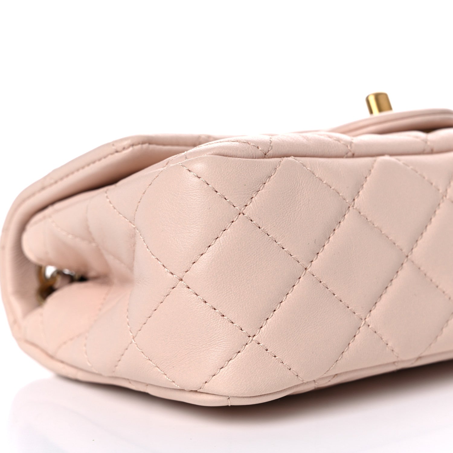 Chanel Lambskin Quilted Mini Rectangular Pearl Crush Flap Light Beige 8 of 10