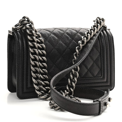 Chanel Caviar Quilted Small Boy Flap Black 3 of 12