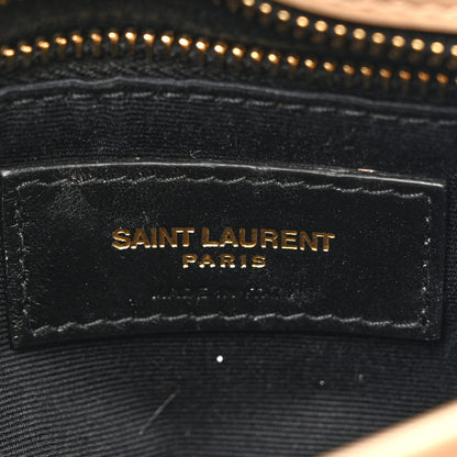 Saint Laurent Calfskin Y Quilted Monogram Toy Loulou Crossbody Bag Dark Beige 7 of 10