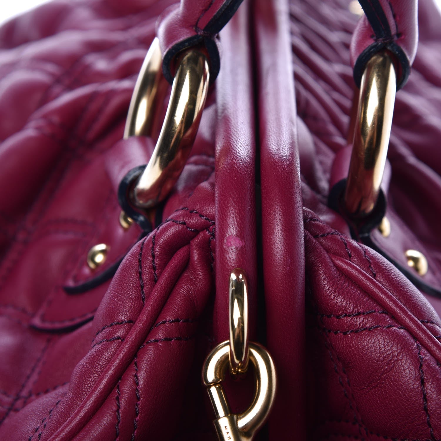 Marc Jacobs Calfskin Quilted Stam Violet 10 of 11