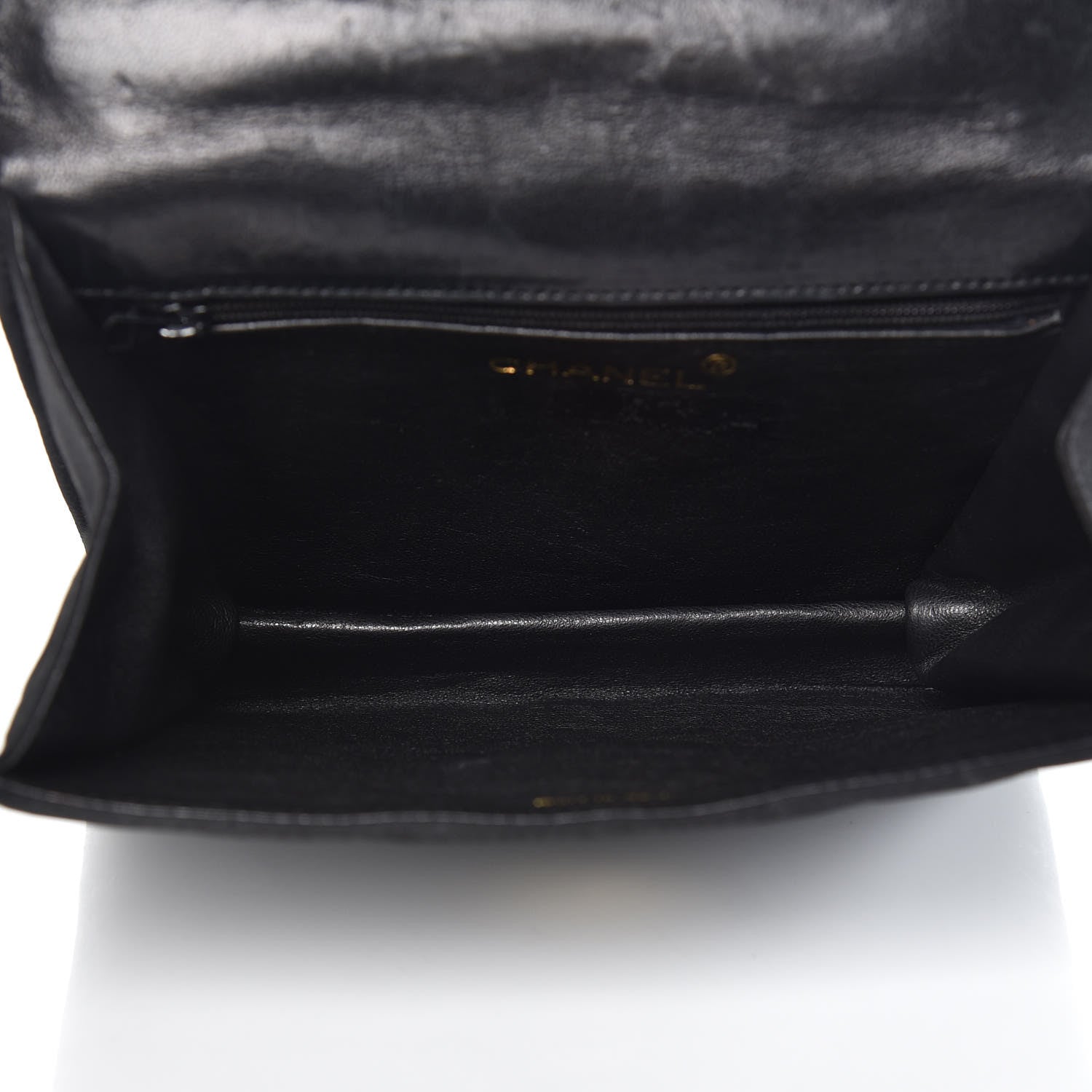 Chanel Satin Chevron Quilted Pearl Mini Square Flap Black 5 of 16