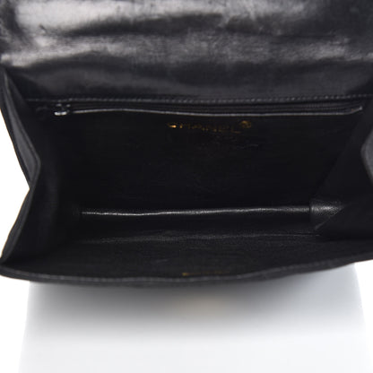 Chanel Satin Chevron Quilted Pearl Mini Square Flap Black 5 of 16