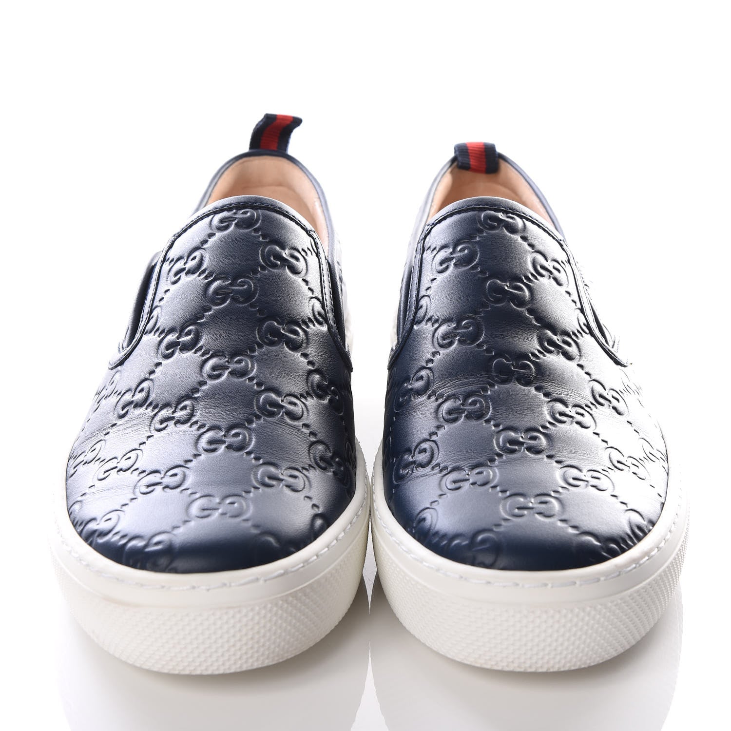 Gucci Guccissima Womens Dublin Slip On Sneakers 40 Navy 3 of 7