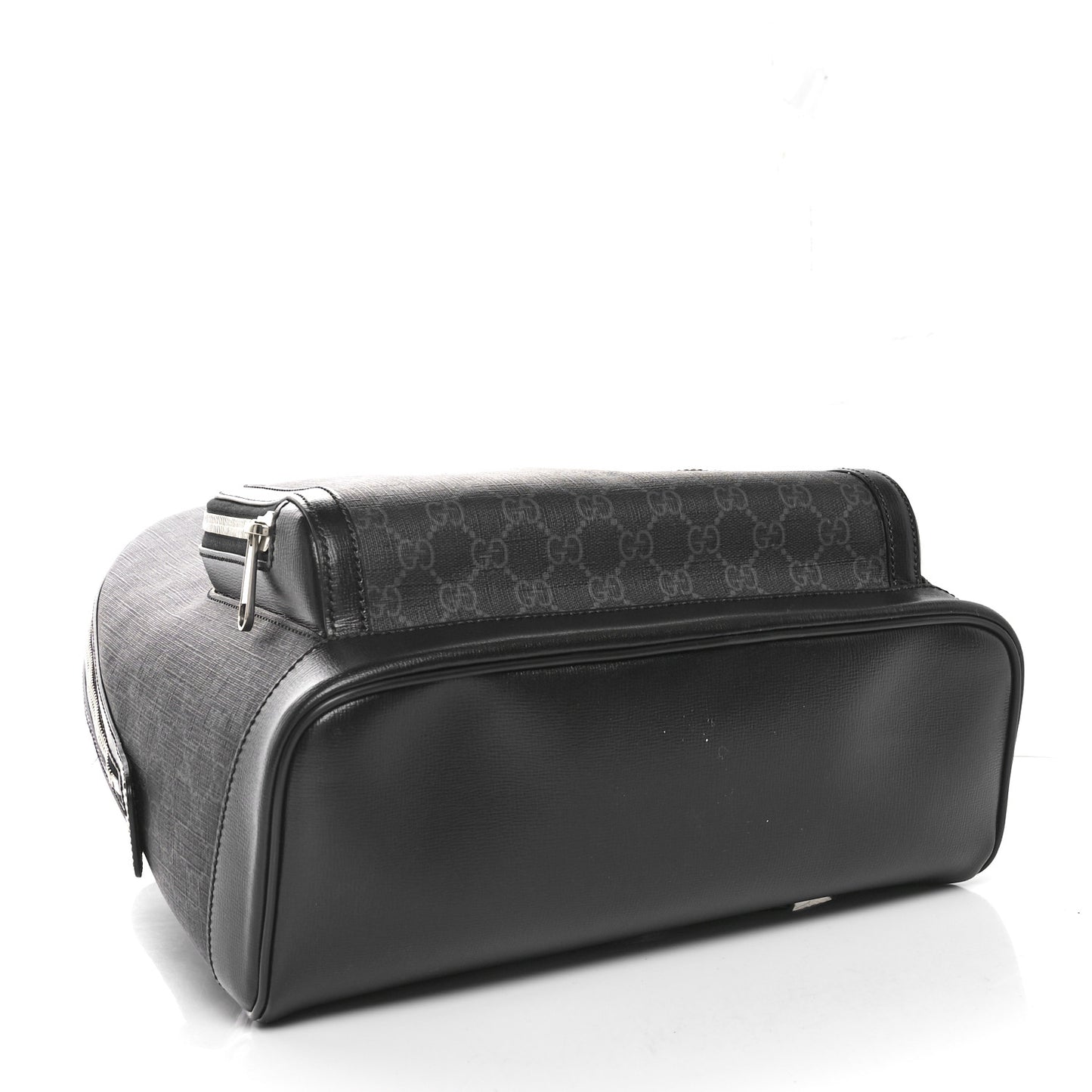 GG Supreme Monogram Textured Calfskin Retro Interlocking G Backpack Black