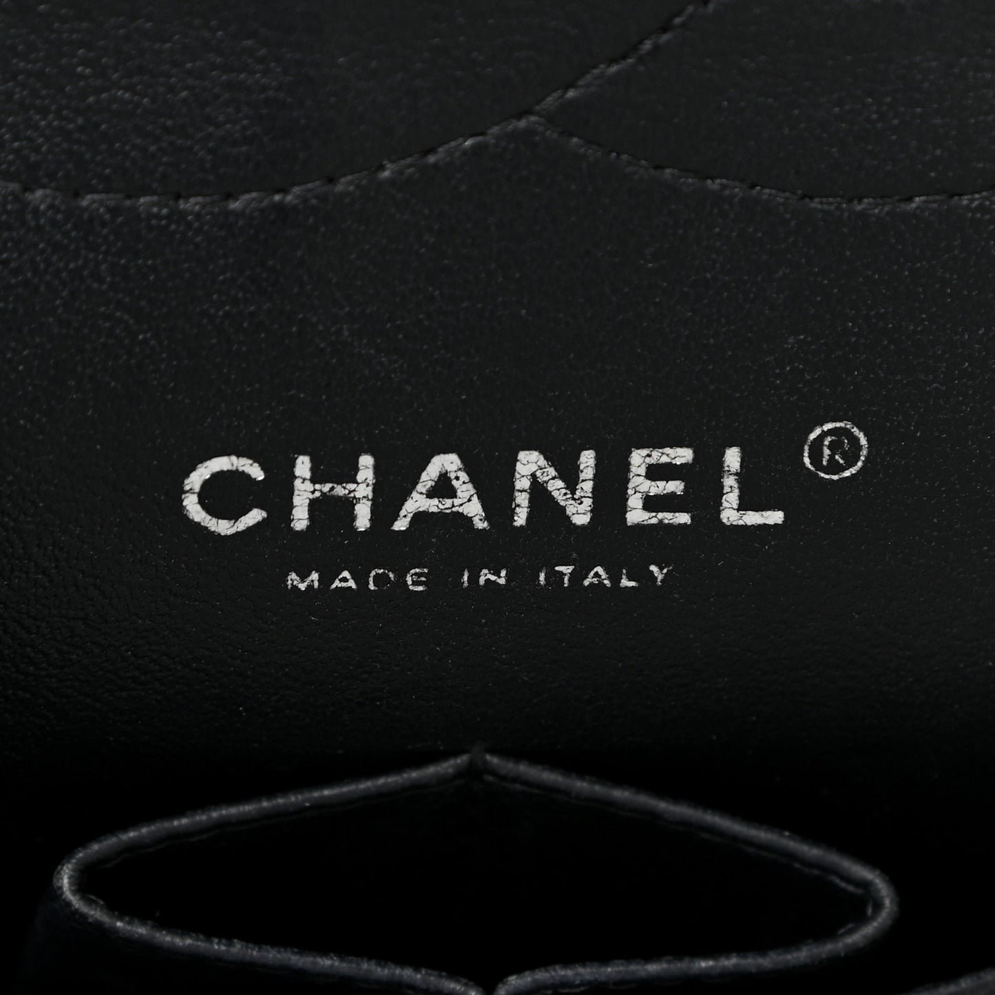 Patent Quilted Jumbo Double Flap Black