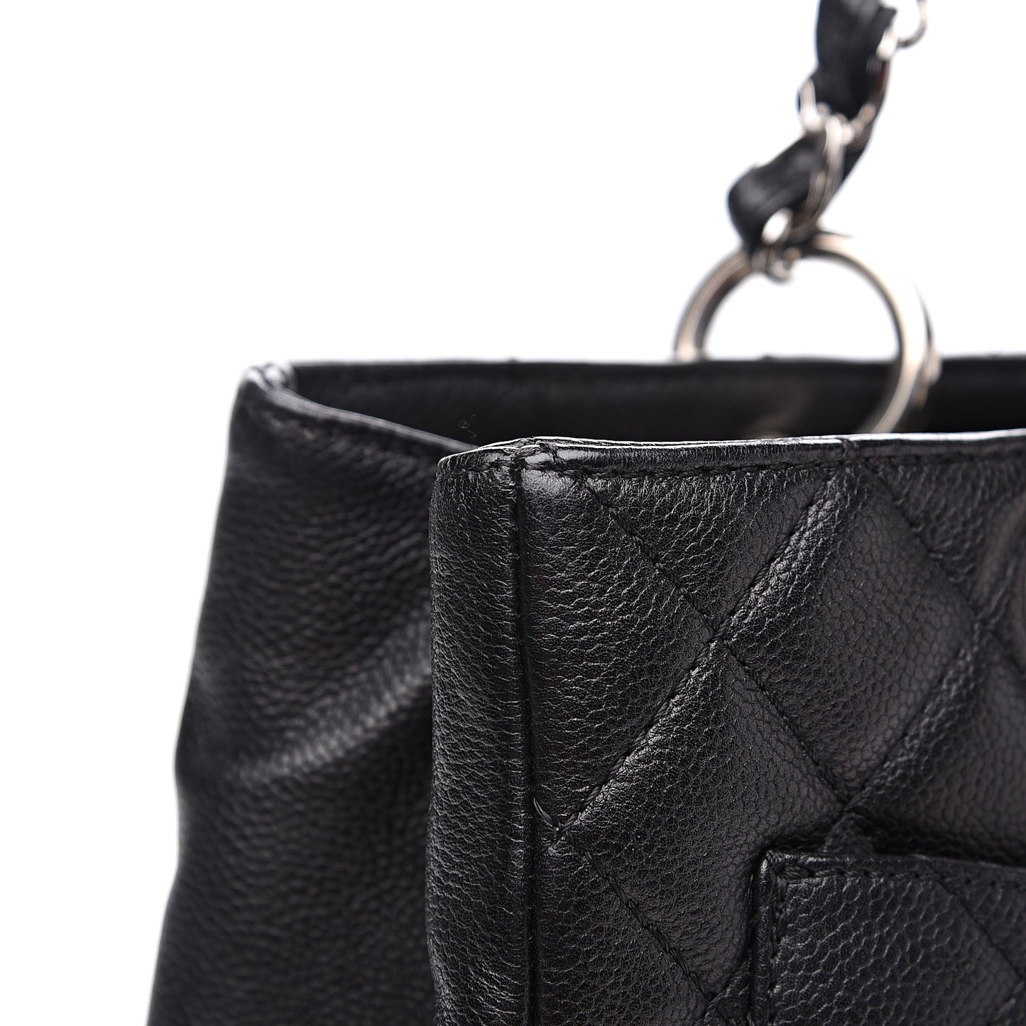 Caviar Quilted Grand Shopping Tote GST Black