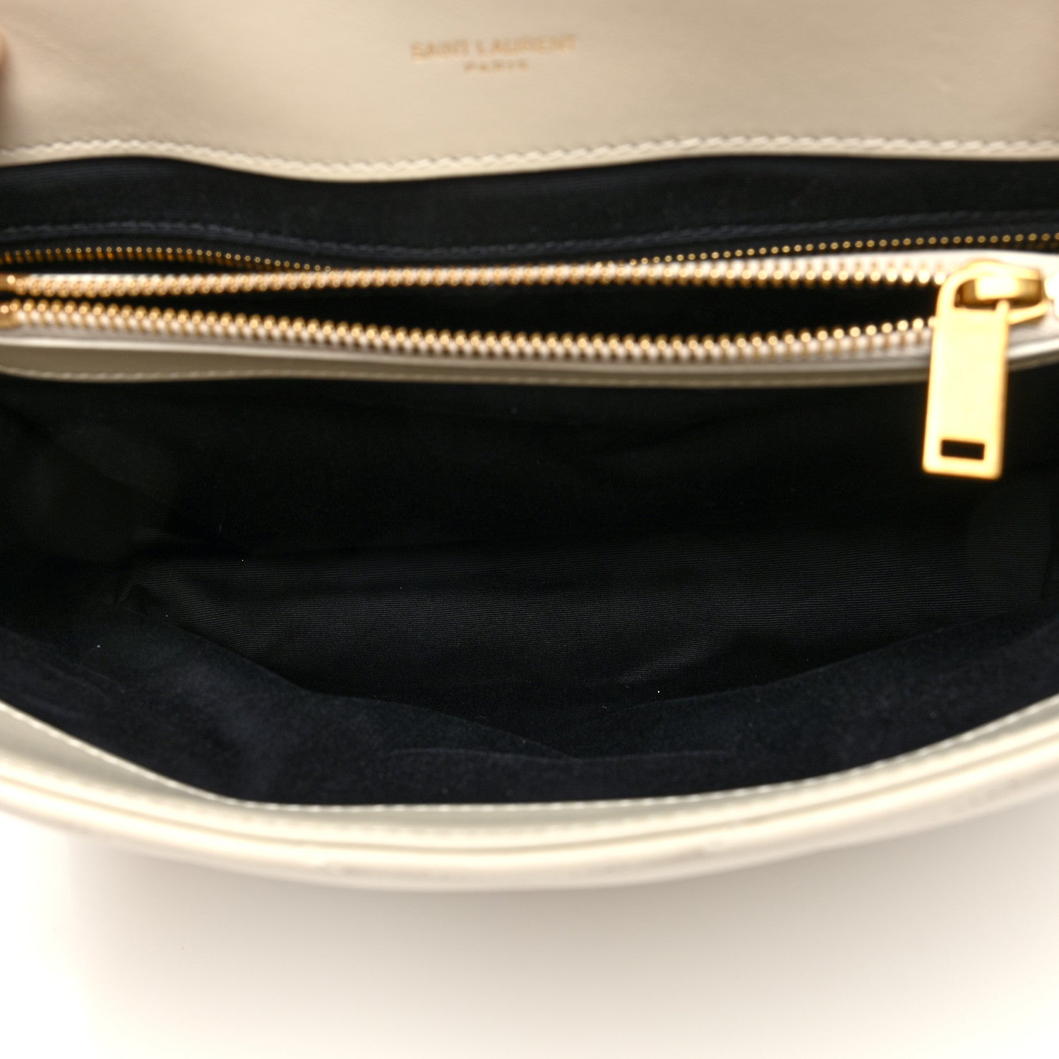 Saint Laurent Calfskin Y Quilted Monogram Medium Loulou Chain Satchel Crema Soft 5 of 9
