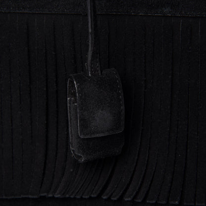 Saint Laurent Suede Fringe Small Sac De Jour Black 8 of 17
