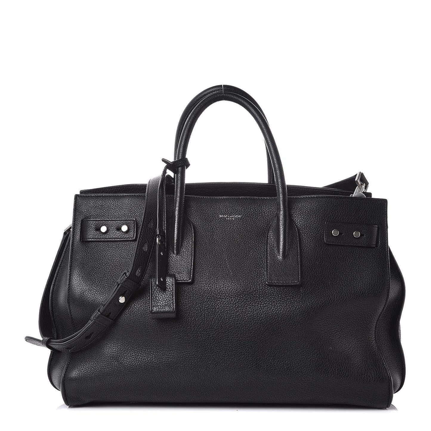 Grained Calfskin Medium Souple Sac De Jour Black