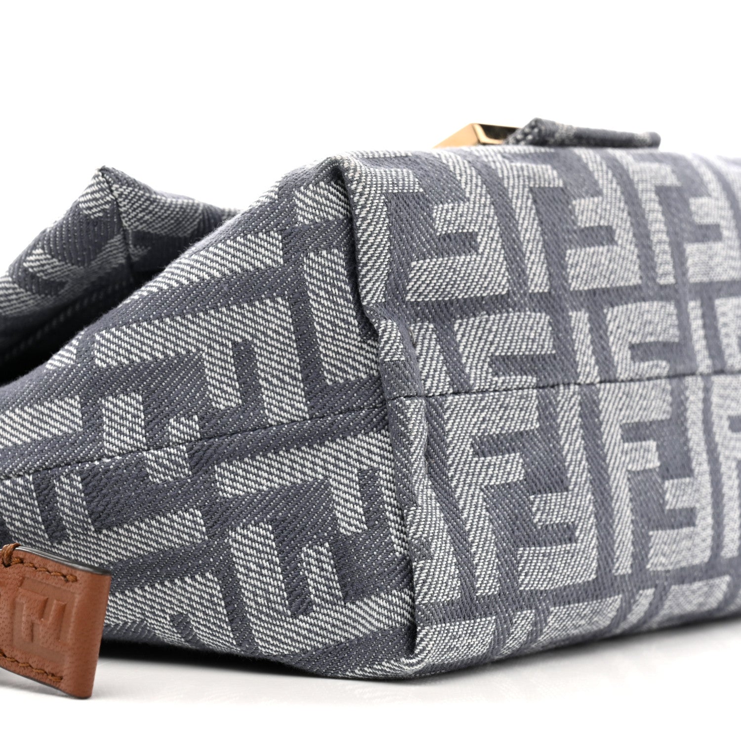 Fendi Denim Small Mamma Baguette Blue 9 of 10