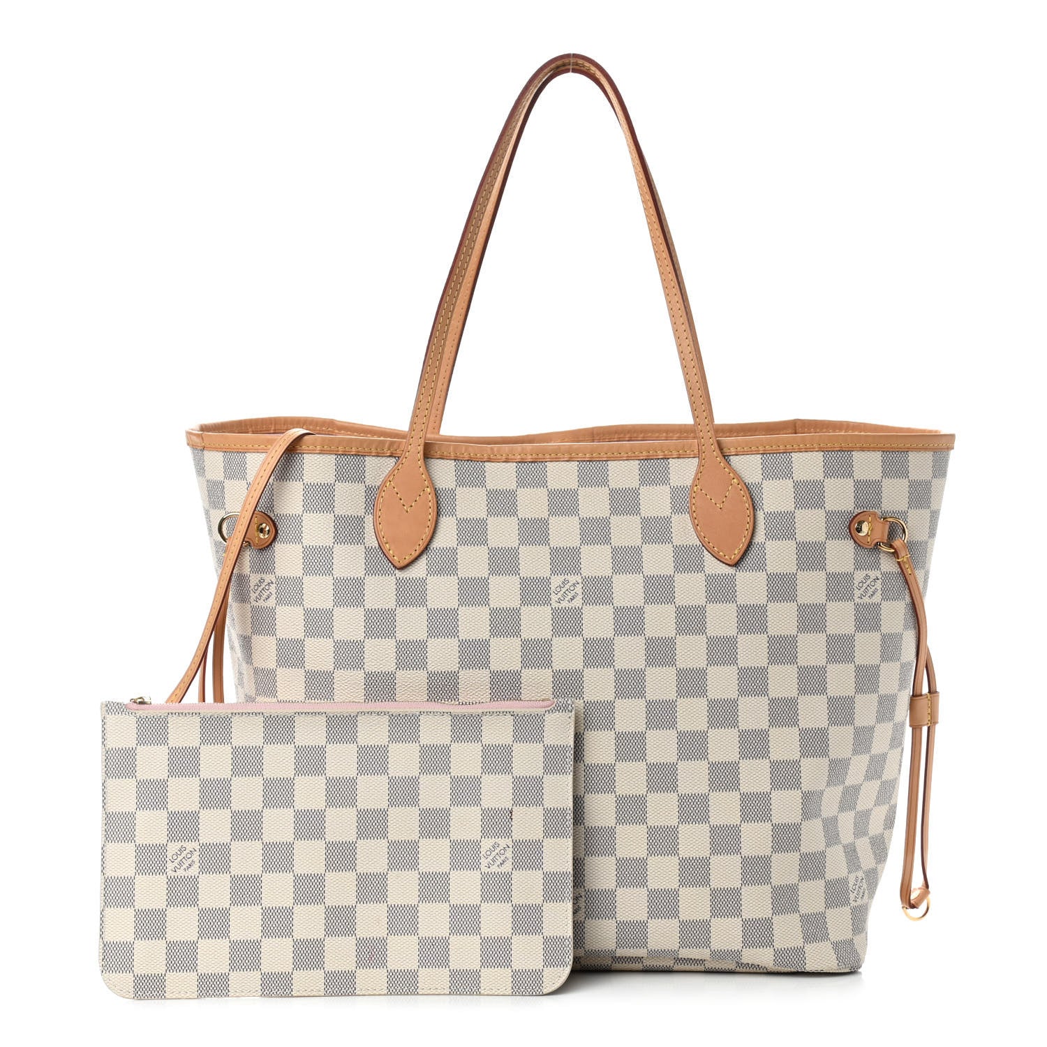 Louis Vuitton Damier Azur Neo Neverfull MM Rose Ballerine 1 of 7