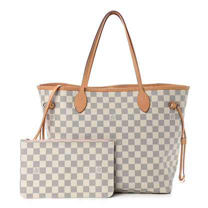 Louis Vuitton Damier Azur Neo Neverfull MM Rose Ballerine 1 of 7