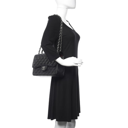 Chanel Caviar Quilted Jumbo Double Flap Black 2 of 10