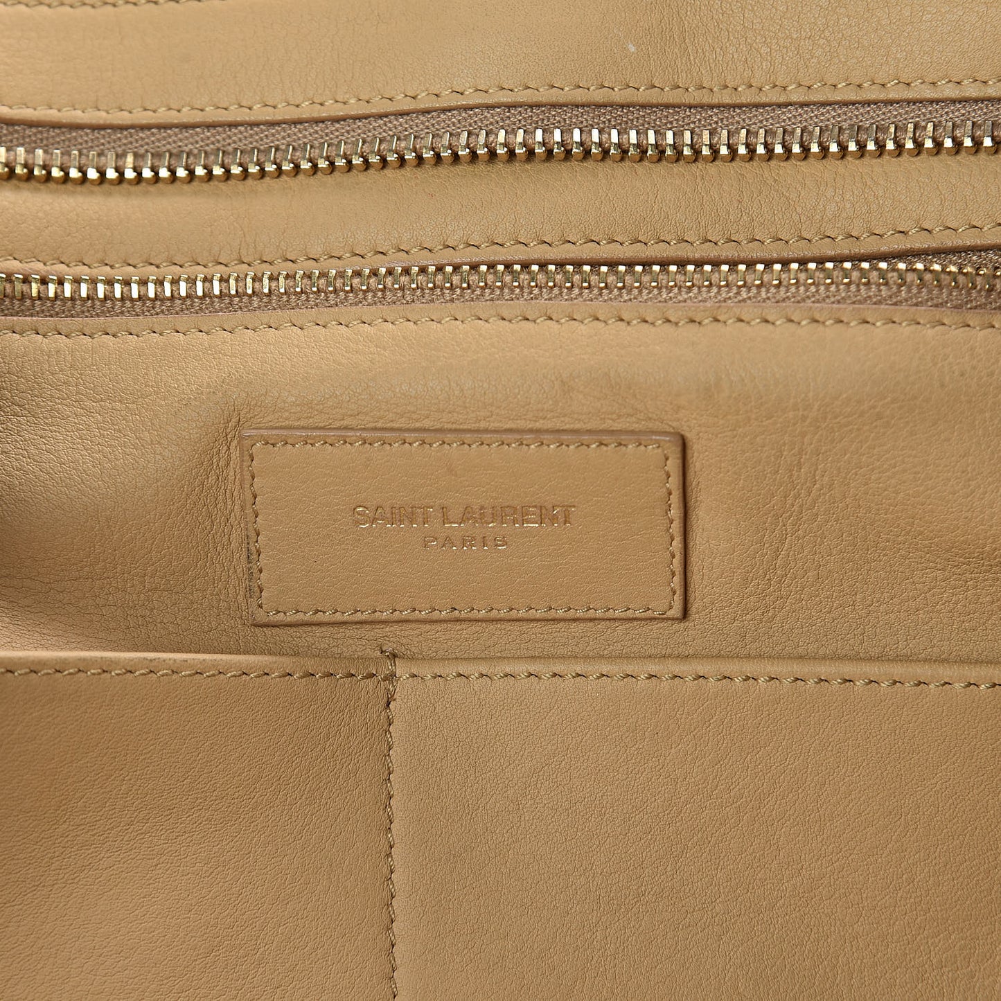 Calfskin Medium Classic Y Cabas Light Beige