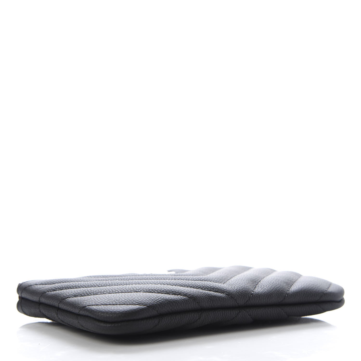 Chanel Caviar Chevron Quilted Small Cosmetic Case Black 4 of 7