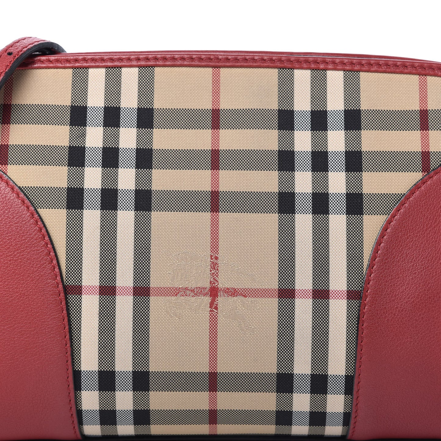 Horseferry Check Small Chichester Crossbody Clutch Bag Parade Red