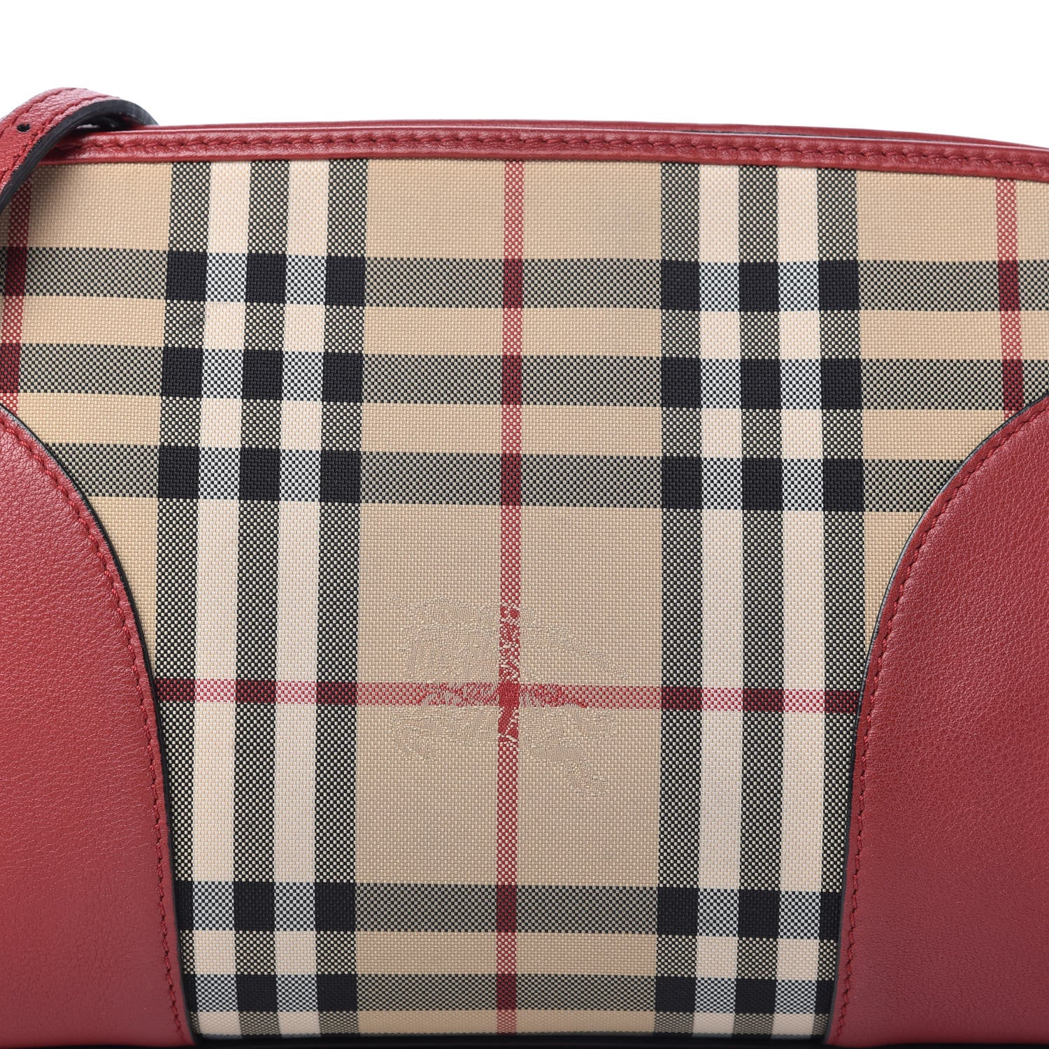 Burberry Horseferry Check Small Chichester Crossbody Clutch Bag Parade Red 9 of 12