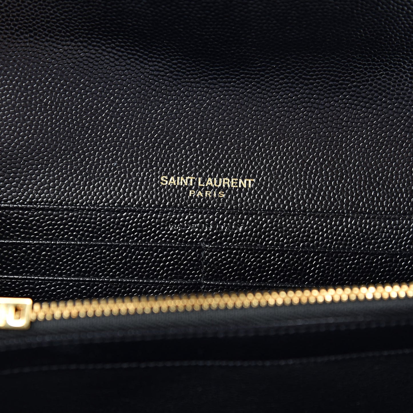 Grain De Poudre Matelasse Chevron Monogram Flap Wallet Black